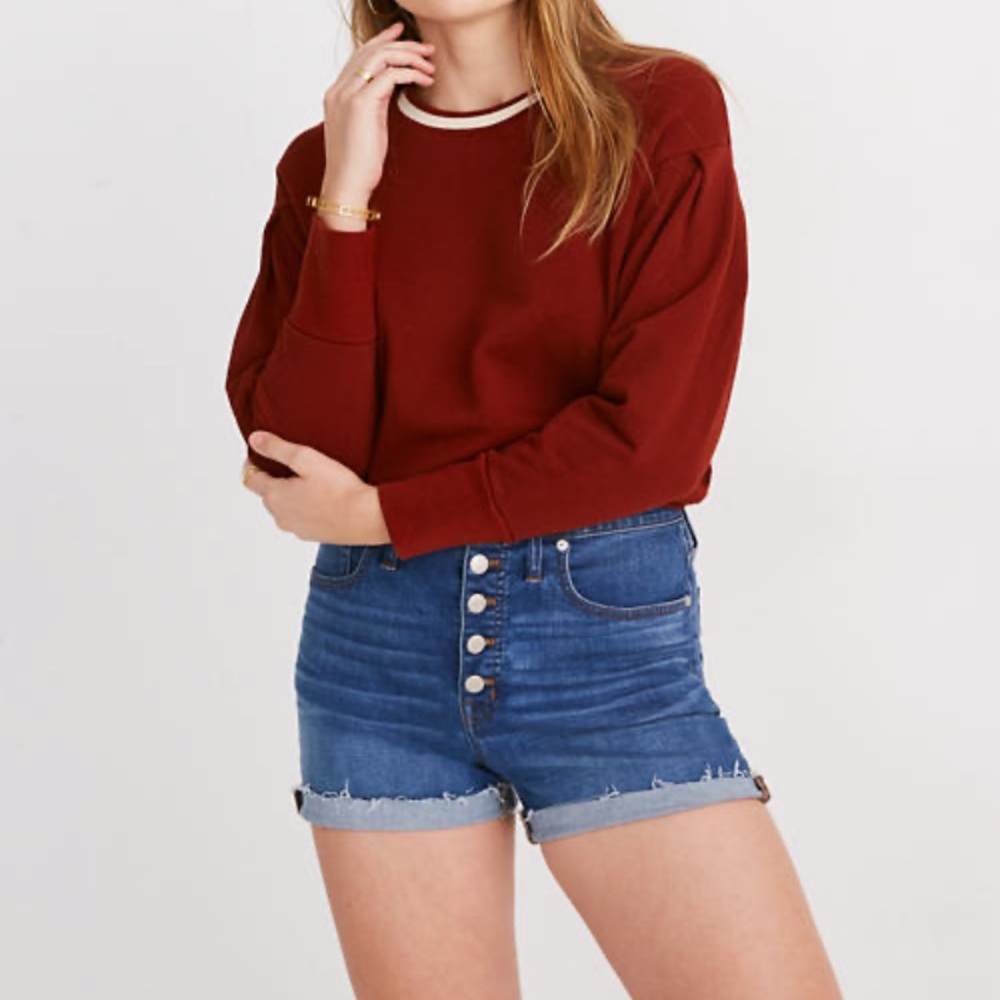 Madewell high-waisted denim shorts